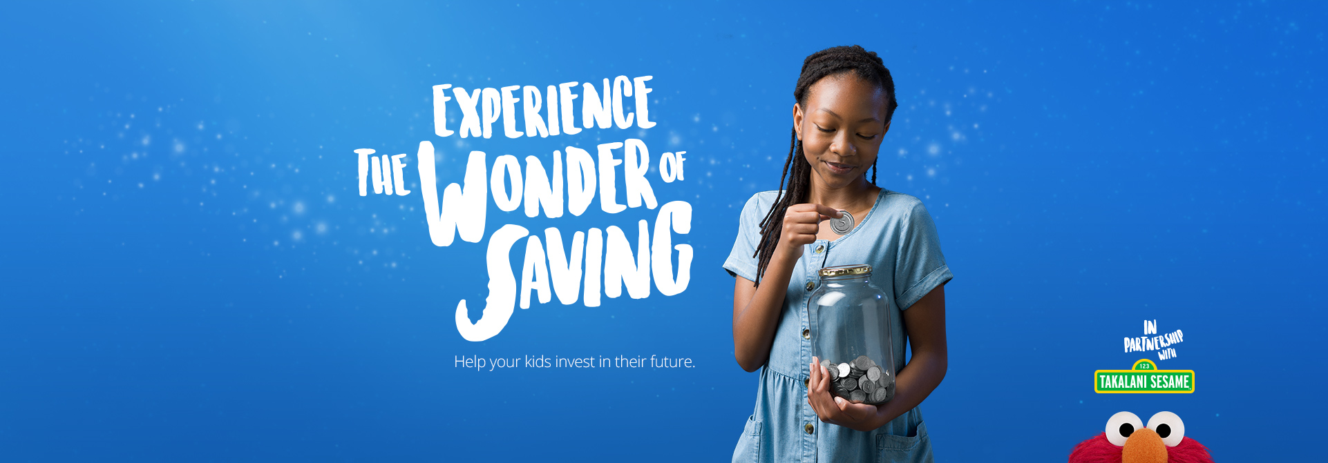 Sanlam Savings Jar Satrix Desktop Campaign Page with Elmo Sanlam Savings Jar Satrix Desktop Campaign Page with Elmo
